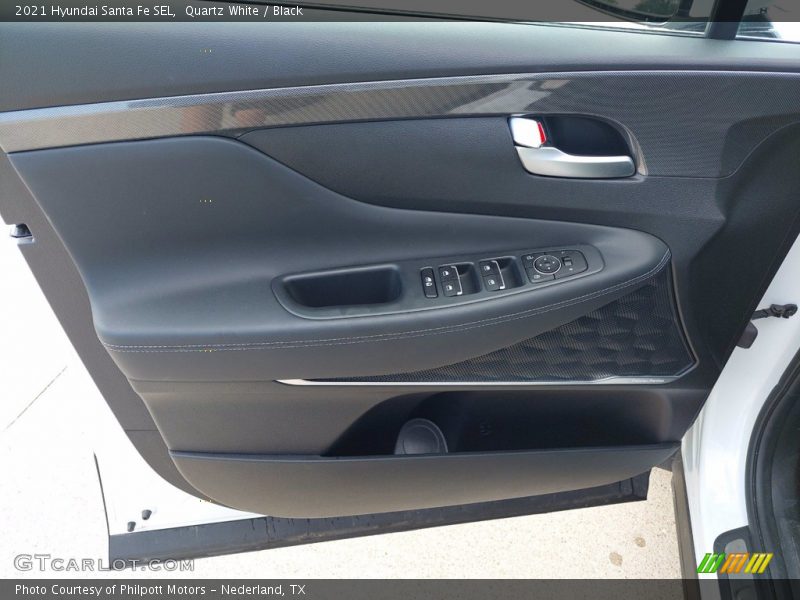 Quartz White / Black 2021 Hyundai Santa Fe SEL