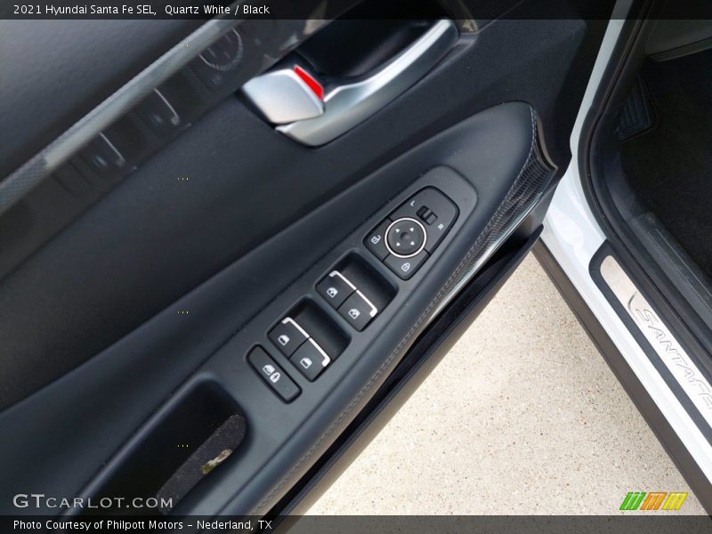 Quartz White / Black 2021 Hyundai Santa Fe SEL