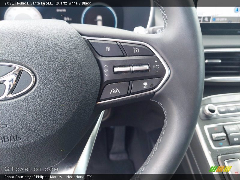 Quartz White / Black 2021 Hyundai Santa Fe SEL