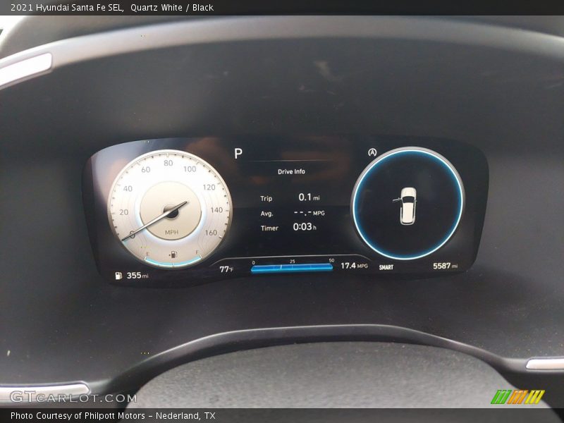 Quartz White / Black 2021 Hyundai Santa Fe SEL