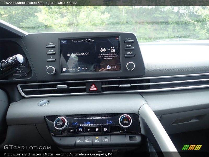 Quartz White / Gray 2022 Hyundai Elantra SEL