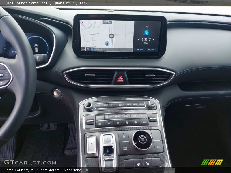 Quartz White / Black 2021 Hyundai Santa Fe SEL