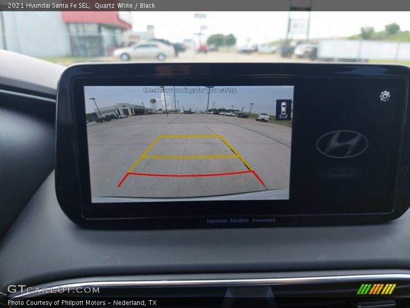 Quartz White / Black 2021 Hyundai Santa Fe SEL