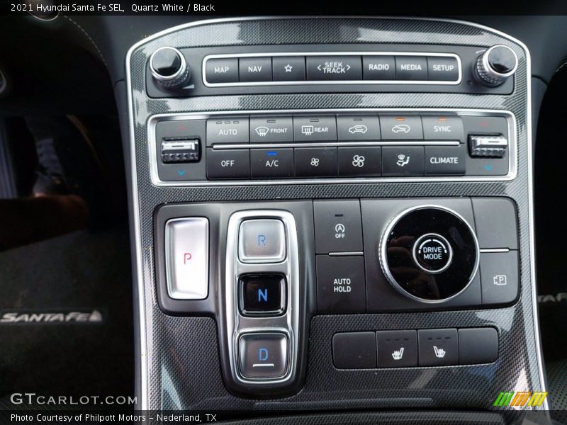 Quartz White / Black 2021 Hyundai Santa Fe SEL
