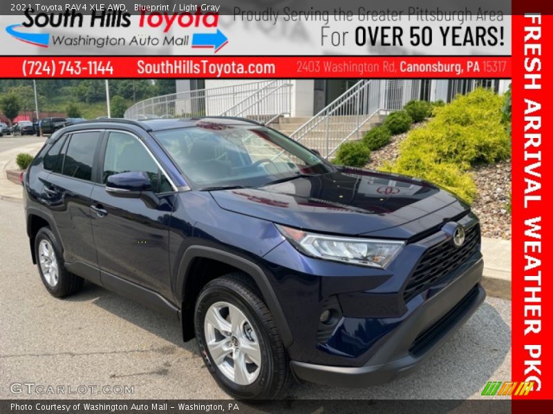 Blueprint / Light Gray 2021 Toyota RAV4 XLE AWD