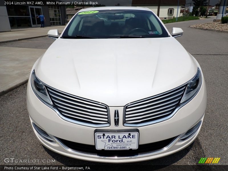 White Platinum / Charcoal Black 2014 Lincoln MKZ AWD