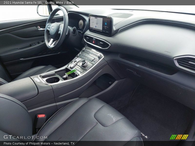 Quartz White / Black 2021 Hyundai Santa Fe SEL