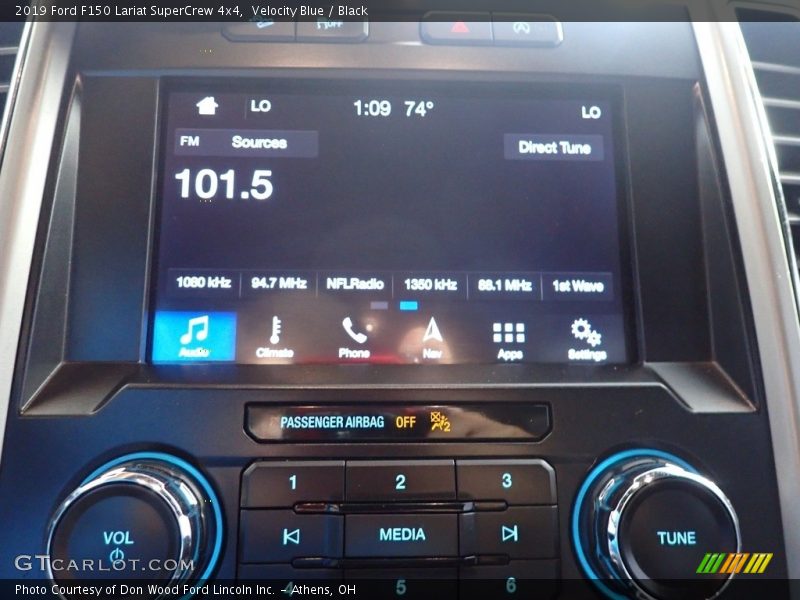 Velocity Blue / Black 2019 Ford F150 Lariat SuperCrew 4x4