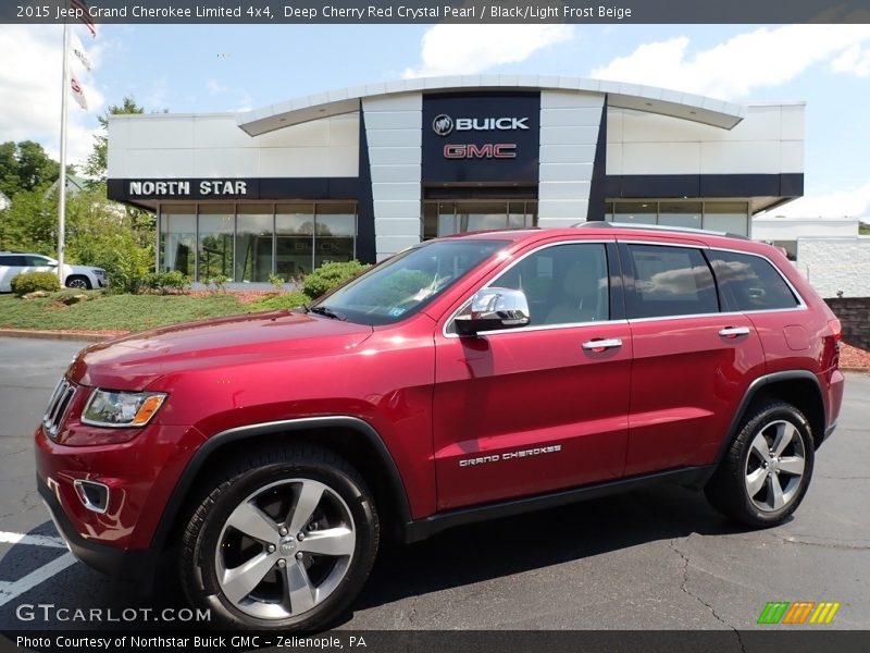 Deep Cherry Red Crystal Pearl / Black/Light Frost Beige 2015 Jeep Grand Cherokee Limited 4x4