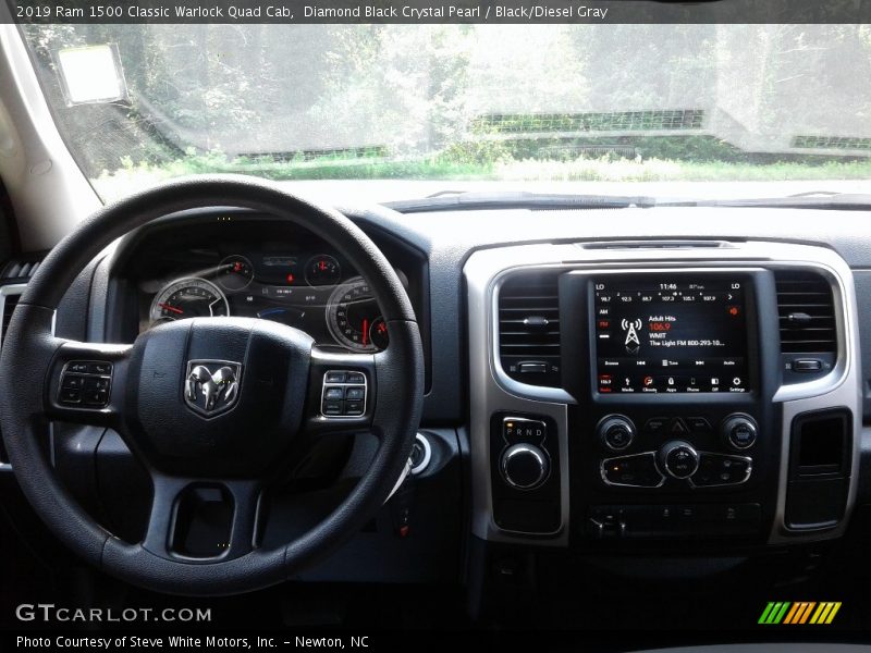 Diamond Black Crystal Pearl / Black/Diesel Gray 2019 Ram 1500 Classic Warlock Quad Cab