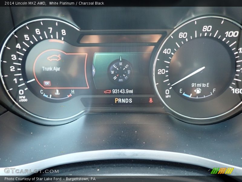  2014 MKZ AWD AWD Gauges