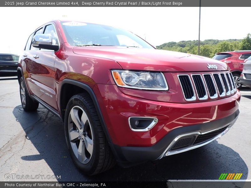 Deep Cherry Red Crystal Pearl / Black/Light Frost Beige 2015 Jeep Grand Cherokee Limited 4x4