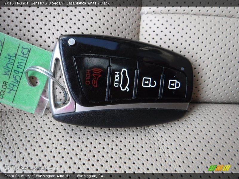Casablanca White / Black 2015 Hyundai Genesis 3.8 Sedan