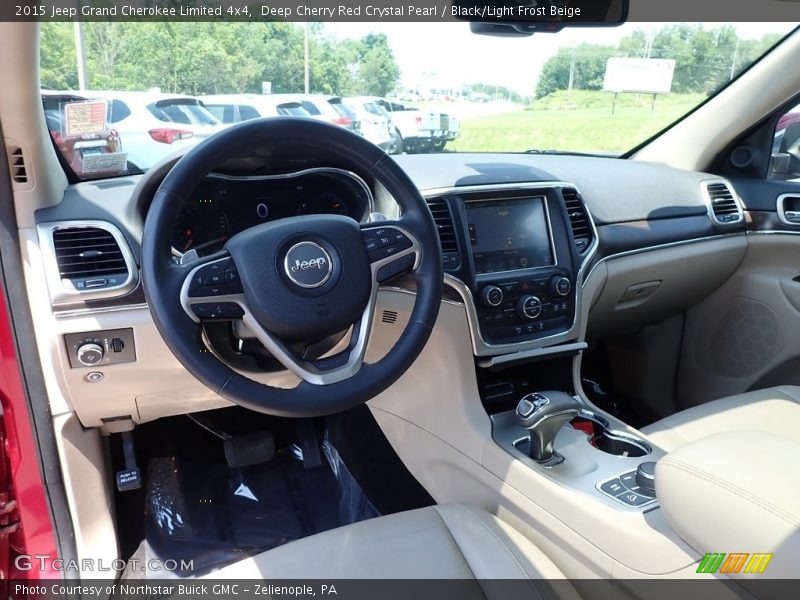 Deep Cherry Red Crystal Pearl / Black/Light Frost Beige 2015 Jeep Grand Cherokee Limited 4x4