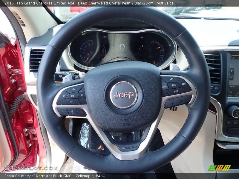 Deep Cherry Red Crystal Pearl / Black/Light Frost Beige 2015 Jeep Grand Cherokee Limited 4x4