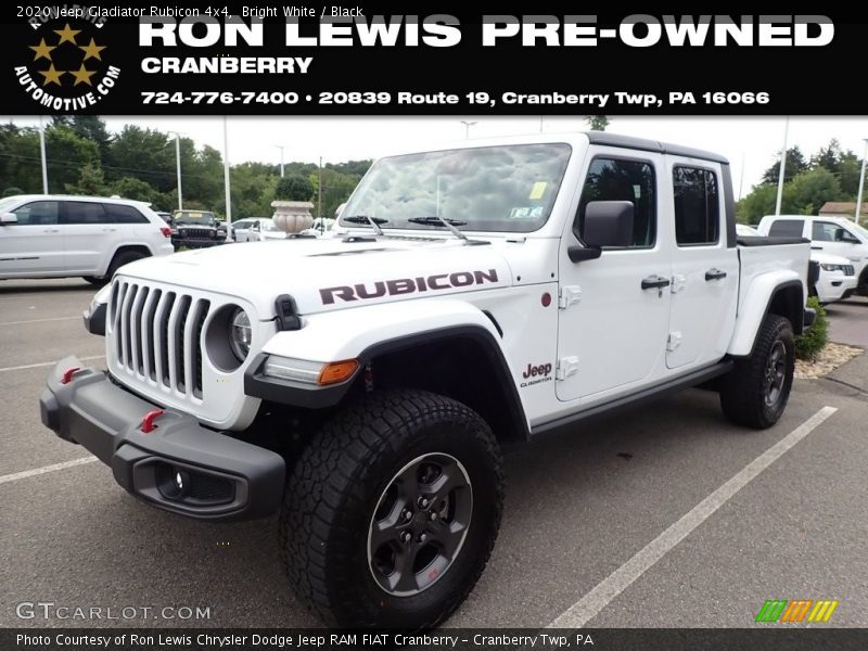 Bright White / Black 2020 Jeep Gladiator Rubicon 4x4