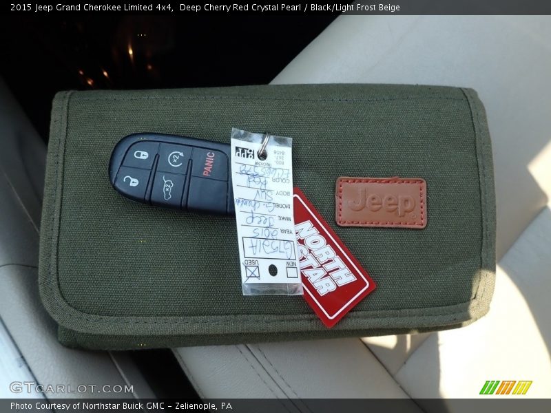 Deep Cherry Red Crystal Pearl / Black/Light Frost Beige 2015 Jeep Grand Cherokee Limited 4x4