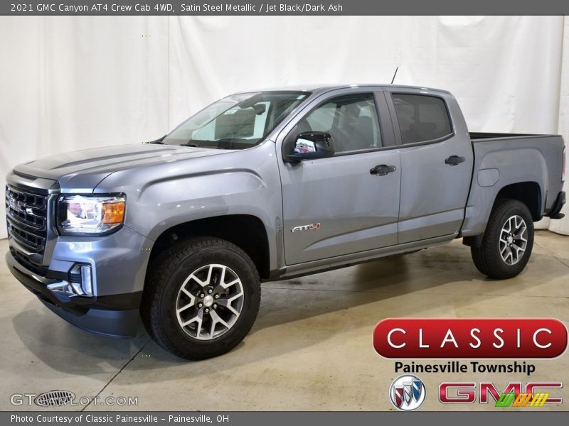 Satin Steel Metallic / Jet Black/Dark Ash 2021 GMC Canyon AT4 Crew Cab 4WD