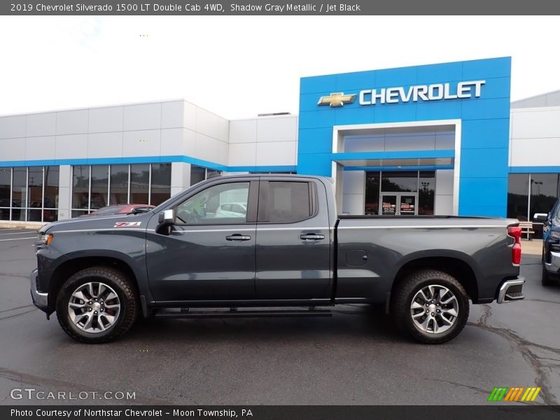 Shadow Gray Metallic / Jet Black 2019 Chevrolet Silverado 1500 LT Double Cab 4WD