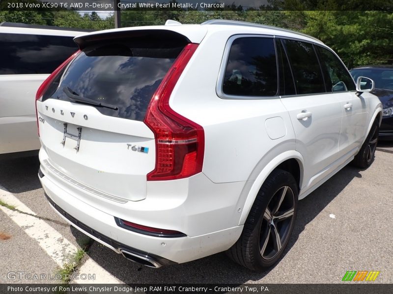 Crystal White Pearl Metallic / Charcoal 2018 Volvo XC90 T6 AWD R-Design