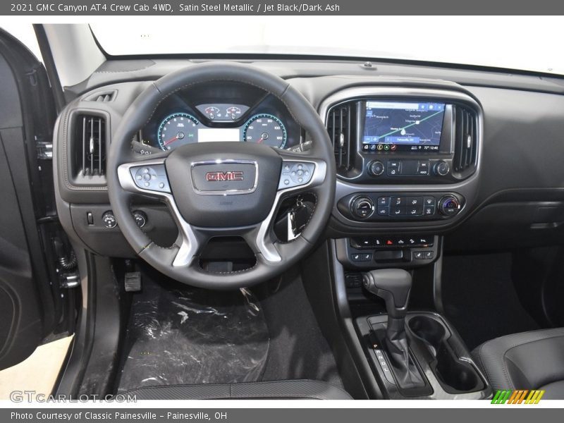 Satin Steel Metallic / Jet Black/Dark Ash 2021 GMC Canyon AT4 Crew Cab 4WD