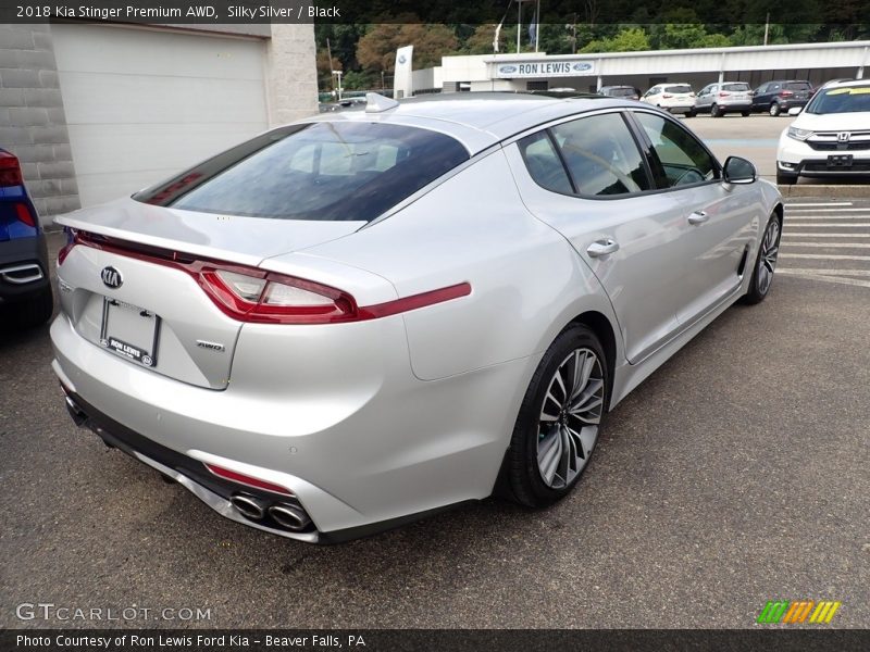 Silky Silver / Black 2018 Kia Stinger Premium AWD