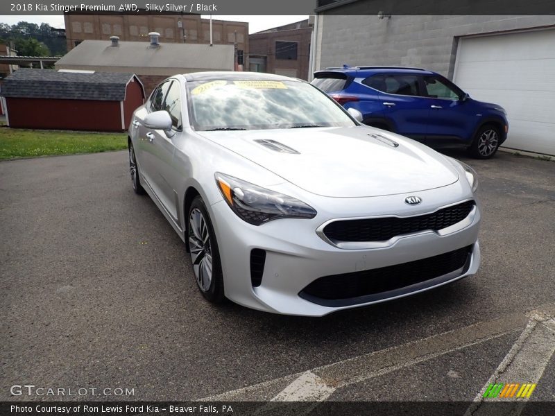 Silky Silver / Black 2018 Kia Stinger Premium AWD