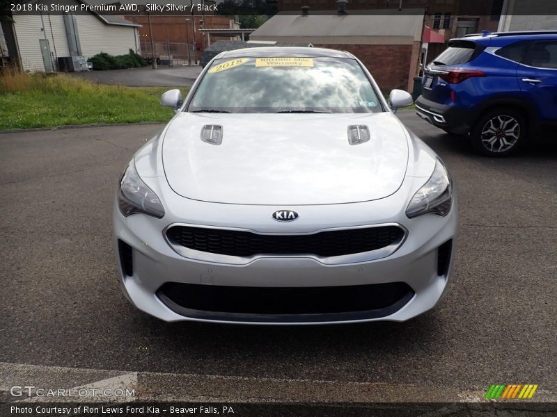 Silky Silver / Black 2018 Kia Stinger Premium AWD
