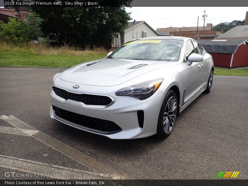 Silky Silver / Black 2018 Kia Stinger Premium AWD