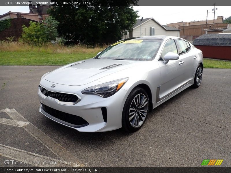 Silky Silver / Black 2018 Kia Stinger Premium AWD