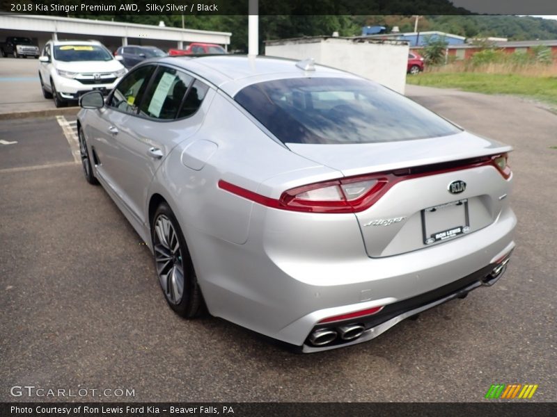 Silky Silver / Black 2018 Kia Stinger Premium AWD