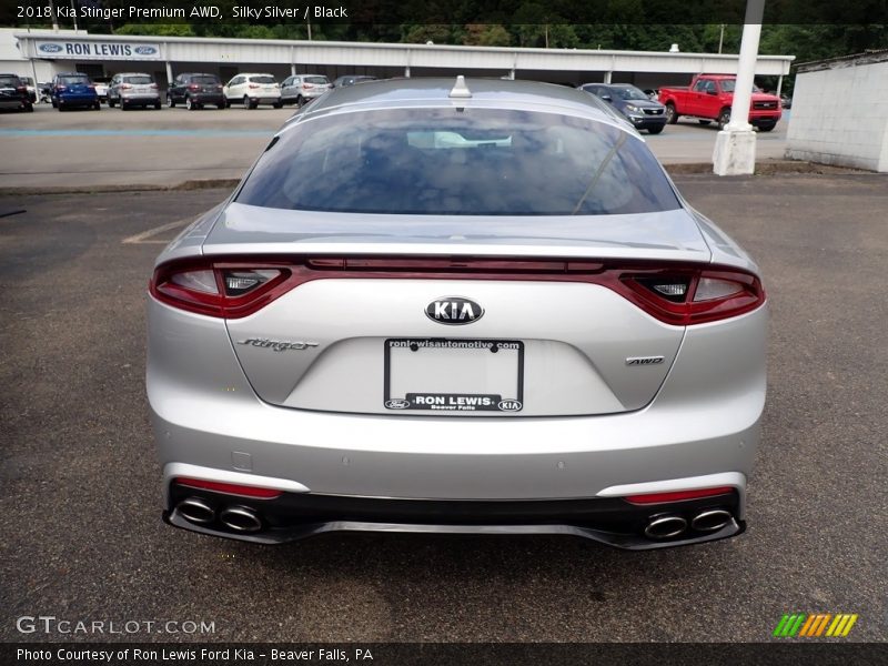 Silky Silver / Black 2018 Kia Stinger Premium AWD