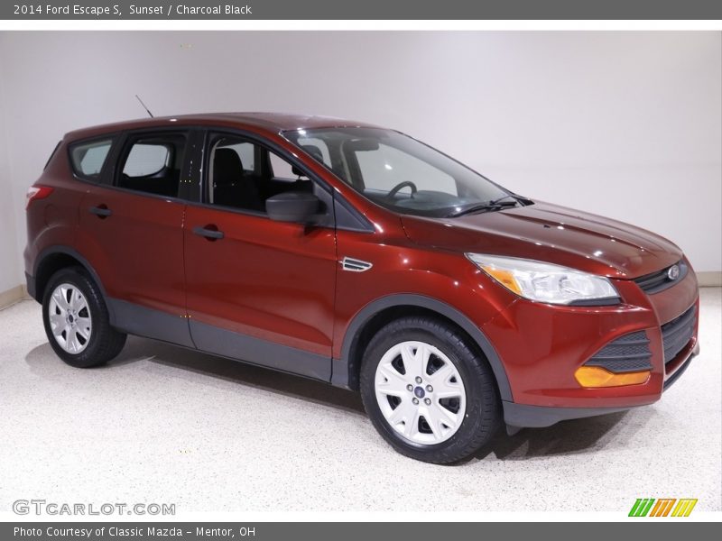 Sunset / Charcoal Black 2014 Ford Escape S