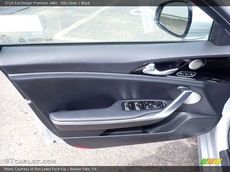Silky Silver / Black 2018 Kia Stinger Premium AWD