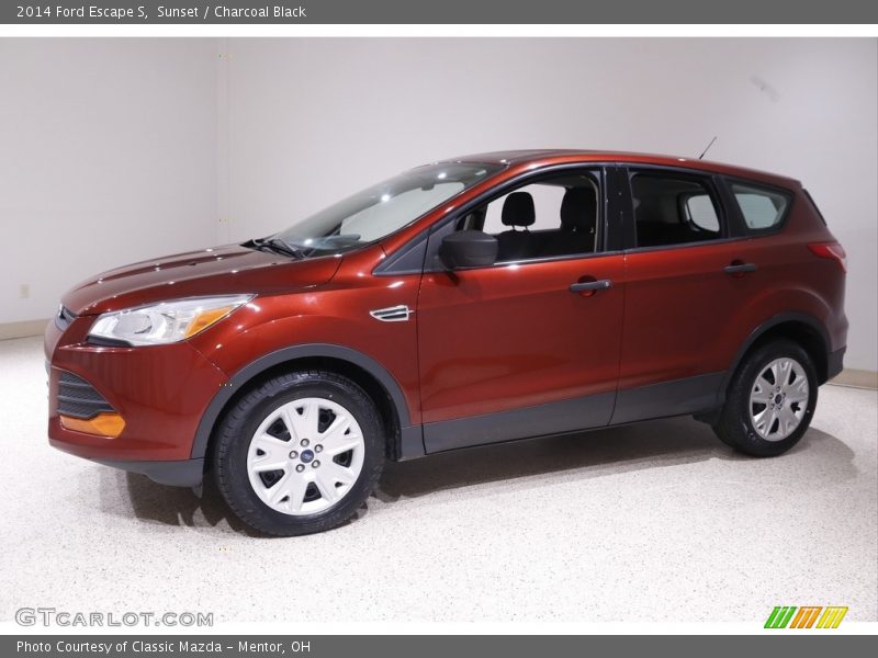 Sunset / Charcoal Black 2014 Ford Escape S