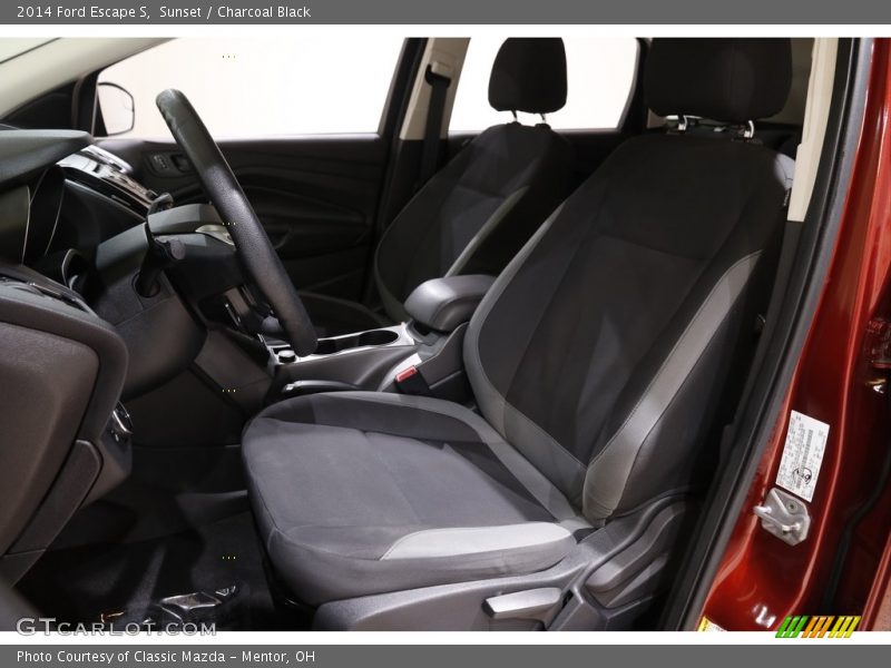 Sunset / Charcoal Black 2014 Ford Escape S