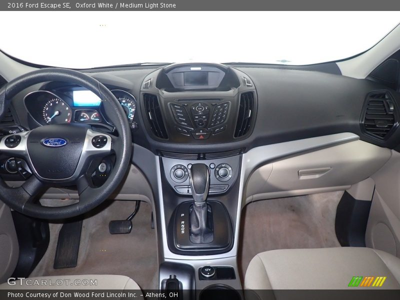 Oxford White / Medium Light Stone 2016 Ford Escape SE