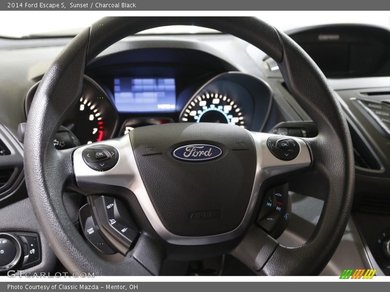 Sunset / Charcoal Black 2014 Ford Escape S