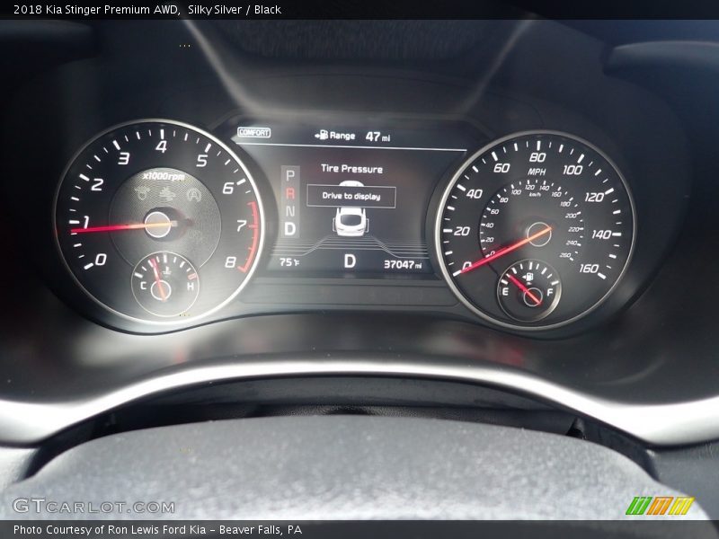 Silky Silver / Black 2018 Kia Stinger Premium AWD