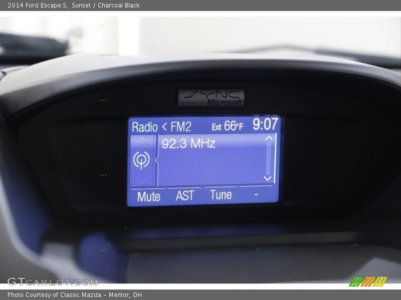 Sunset / Charcoal Black 2014 Ford Escape S