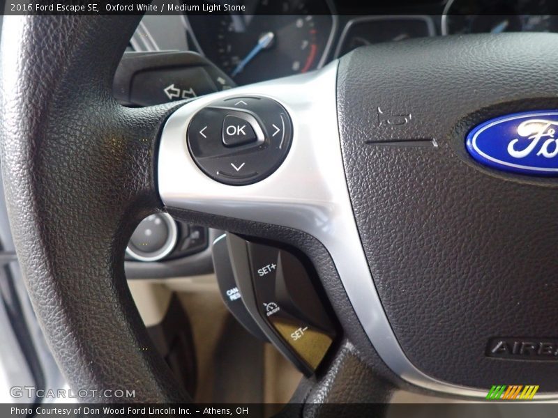 Oxford White / Medium Light Stone 2016 Ford Escape SE