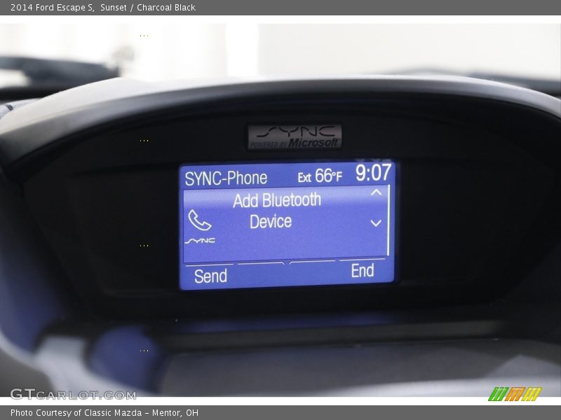 Sunset / Charcoal Black 2014 Ford Escape S