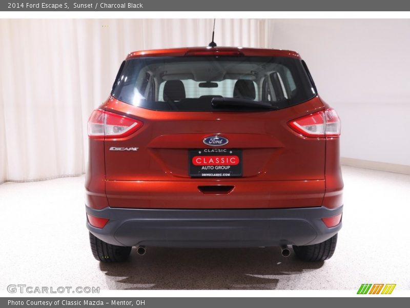 Sunset / Charcoal Black 2014 Ford Escape S