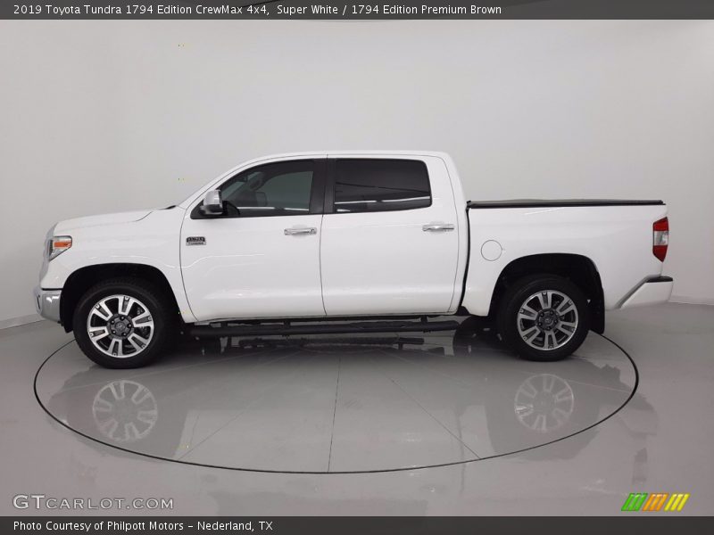 Super White / 1794 Edition Premium Brown 2019 Toyota Tundra 1794 Edition CrewMax 4x4