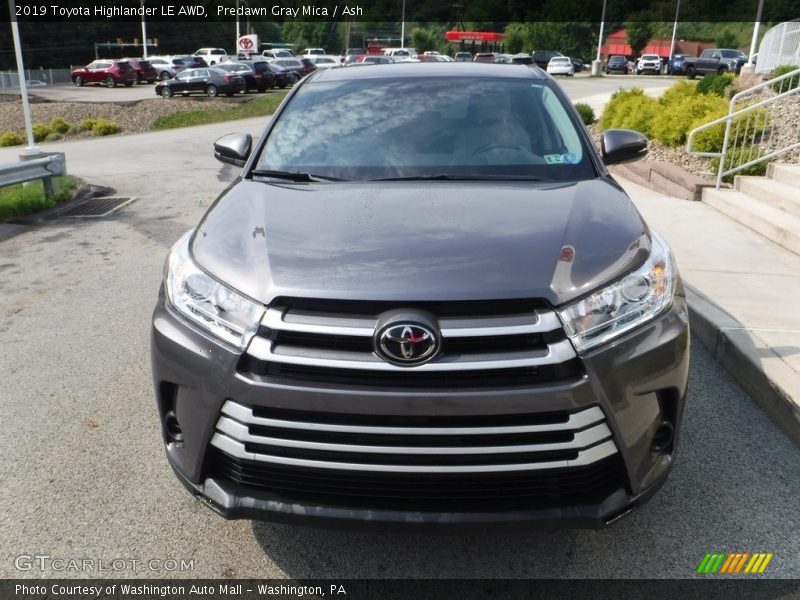 Predawn Gray Mica / Ash 2019 Toyota Highlander LE AWD