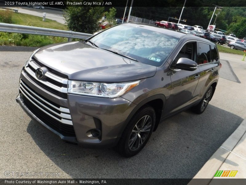 Predawn Gray Mica / Ash 2019 Toyota Highlander LE AWD