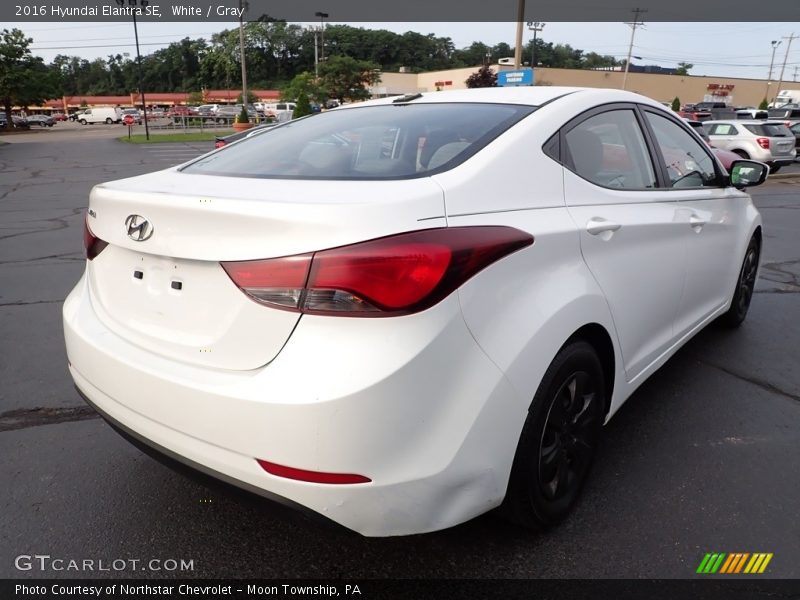 White / Gray 2016 Hyundai Elantra SE