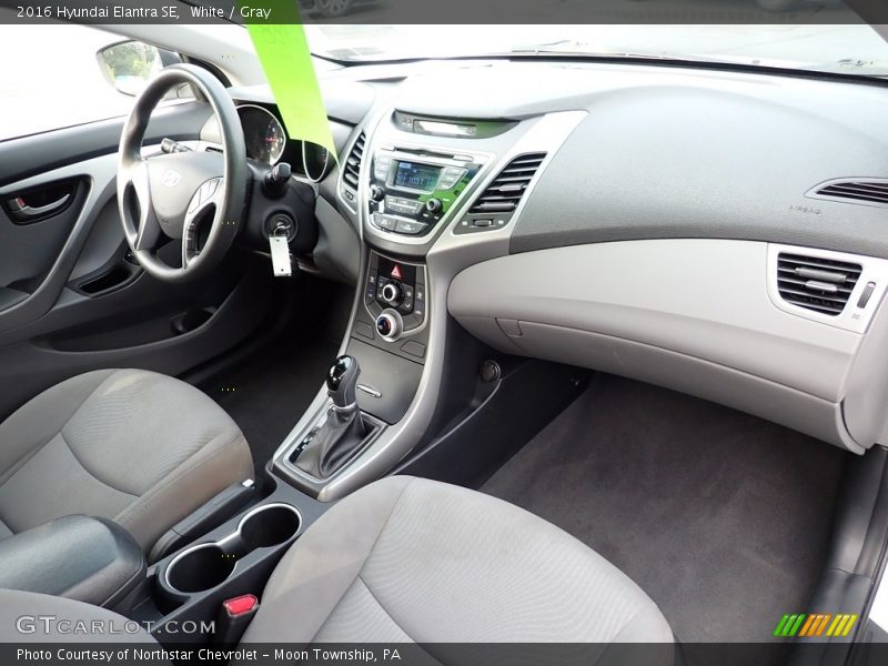 White / Gray 2016 Hyundai Elantra SE