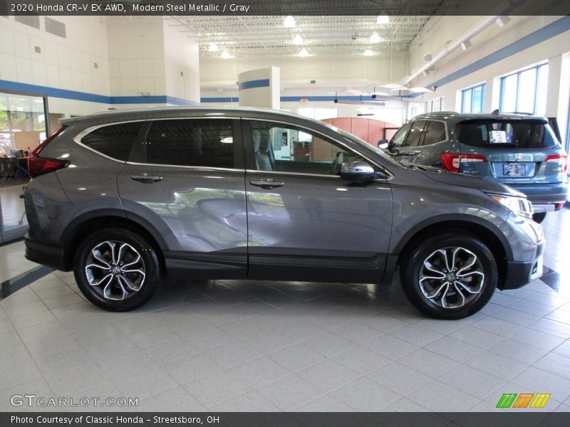 Modern Steel Metallic / Gray 2020 Honda CR-V EX AWD