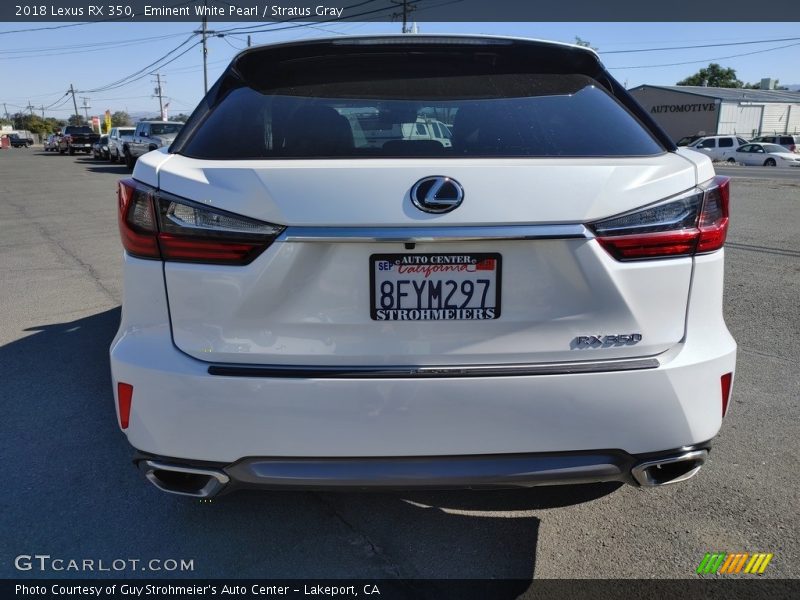 Eminent White Pearl / Stratus Gray 2018 Lexus RX 350